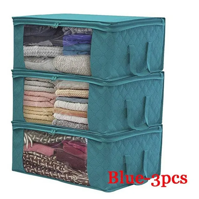 3Pcs Blanket Quilt Clothes Closet Box