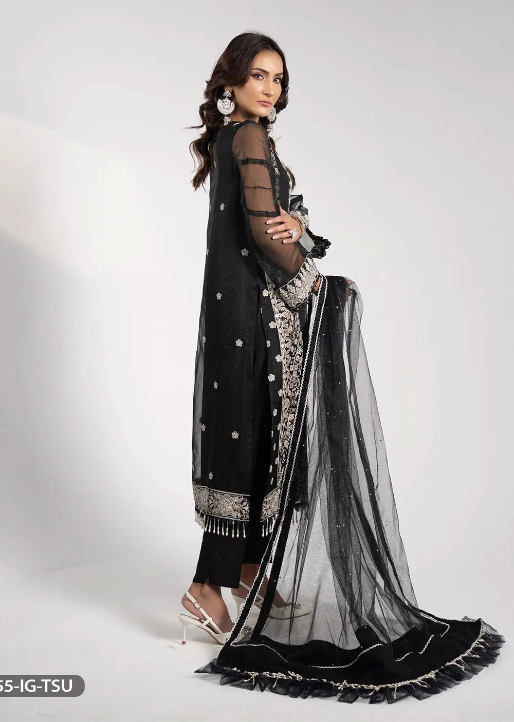 9655 - Black - Readymade - Shaposh Formal Suit 2024