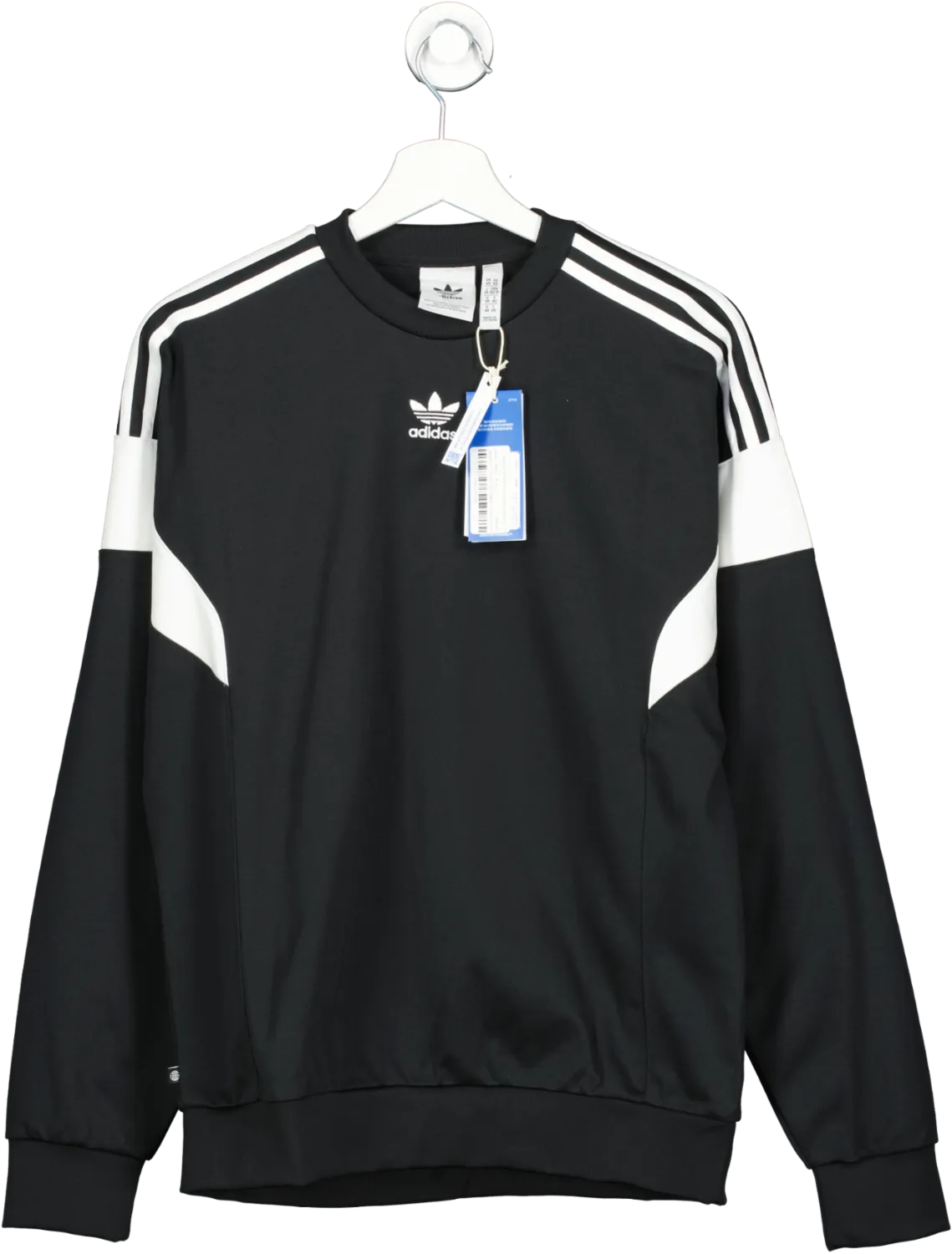 adidas Black Adicolor Classics Cut Line Crew Sweatshirt UK XS