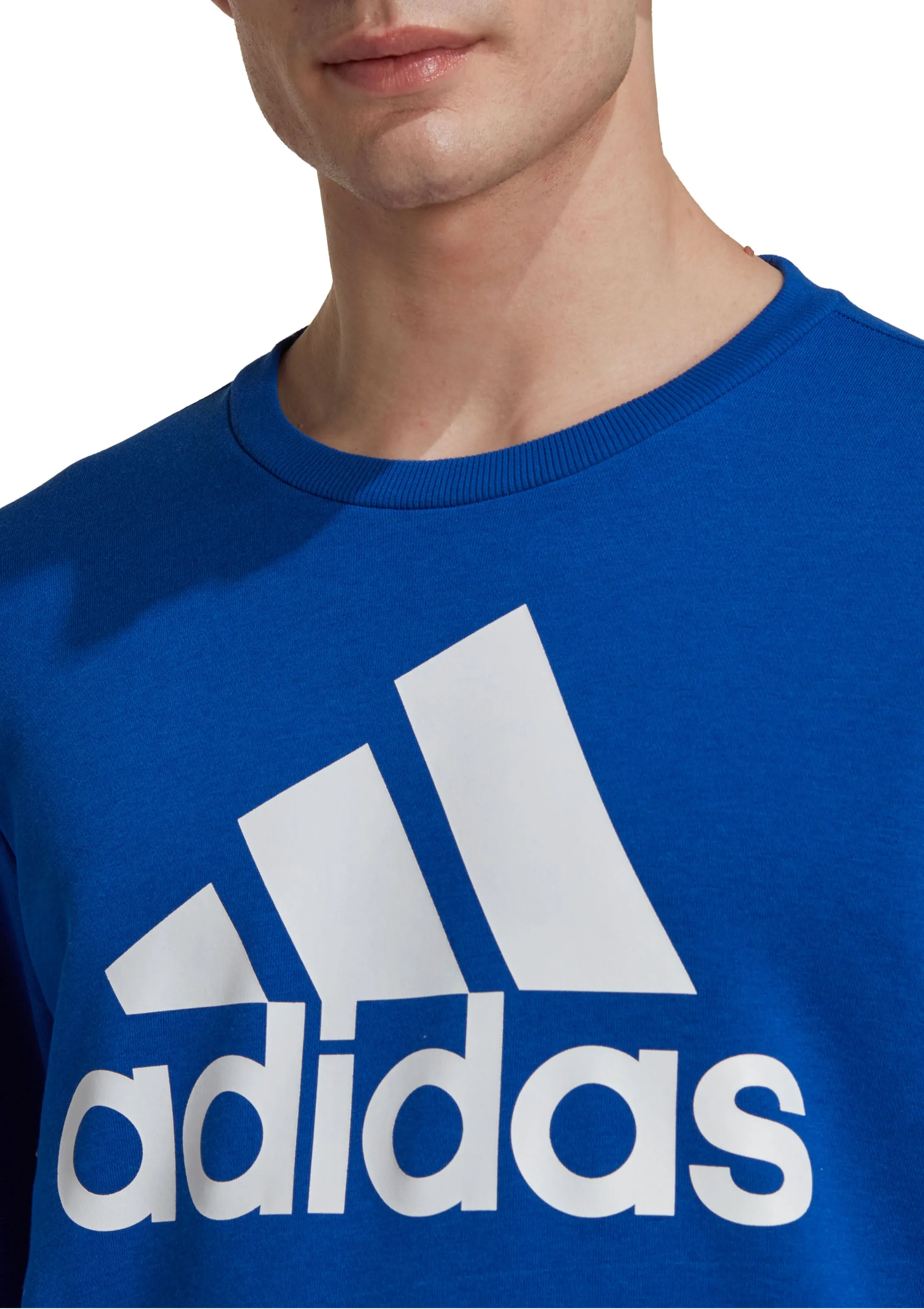 Adidas Mens Big Logo Sweatshirt Blue <br> HL2299