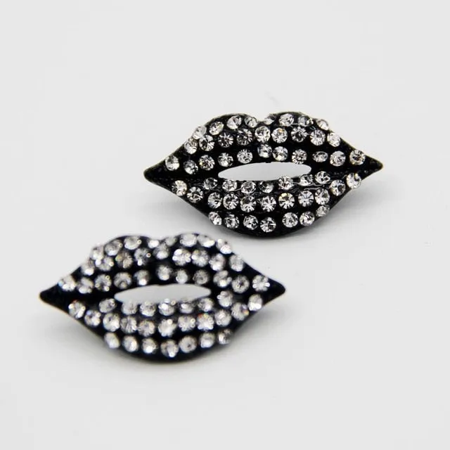 Années 50 Boucles d'Oreilles Bouche Pin Up