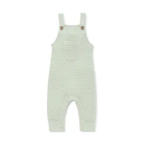 Aster & Oak Sage Knit Pocket Overalls