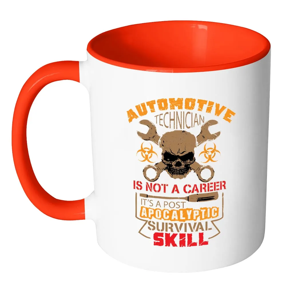 Auto Tech Mug A Post Apocalyptic Survival Skill White 11oz Accent Coffee Mugs