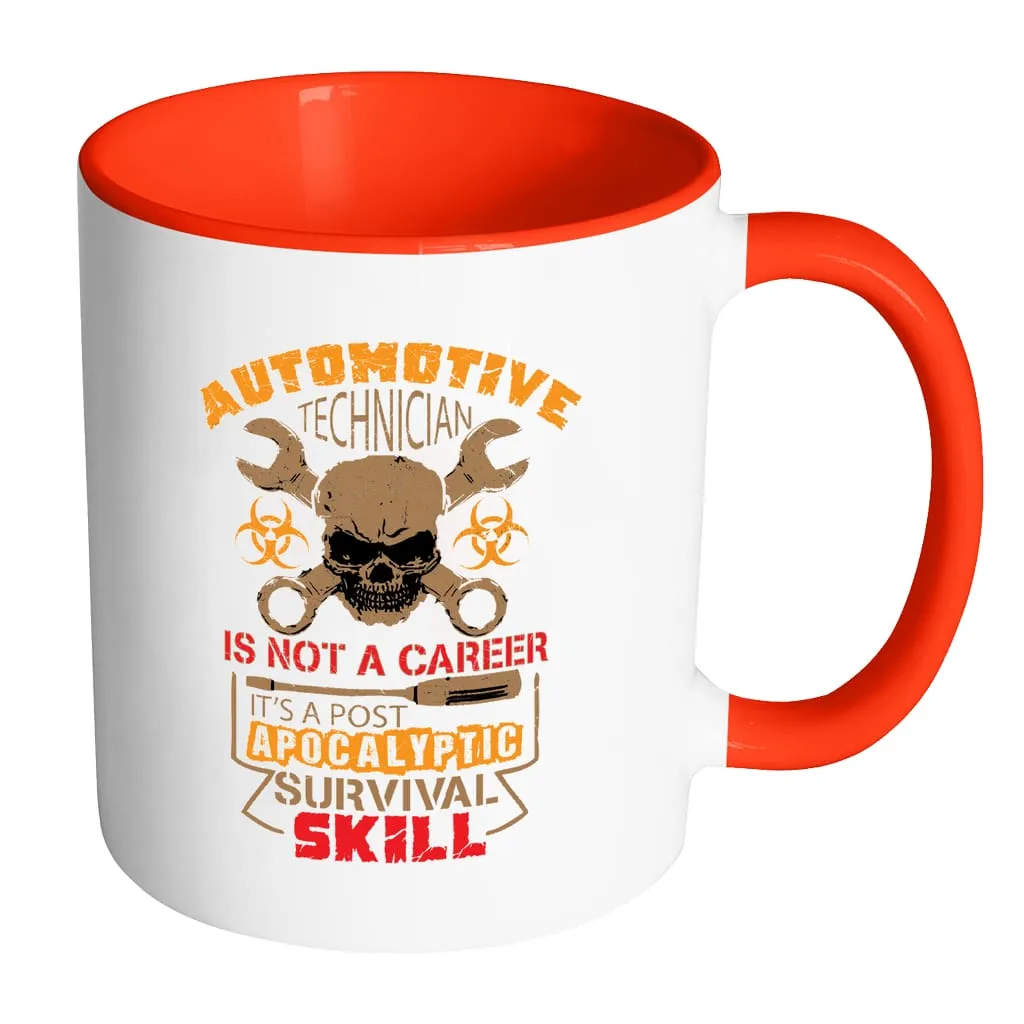 Auto Tech Mug A Post Apocalyptic Survival Skill White 11oz Accent Coffee Mugs