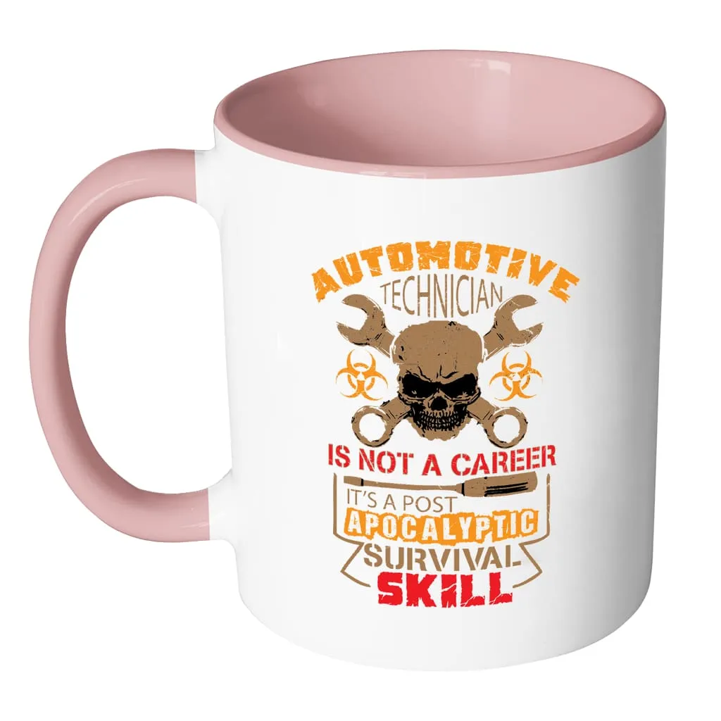 Auto Tech Mug A Post Apocalyptic Survival Skill White 11oz Accent Coffee Mugs