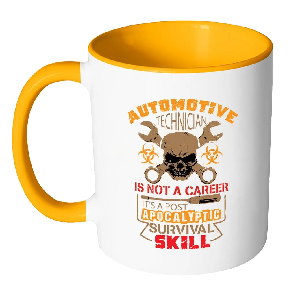 Auto Tech Mug A Post Apocalyptic Survival Skill White 11oz Accent Coffee Mugs