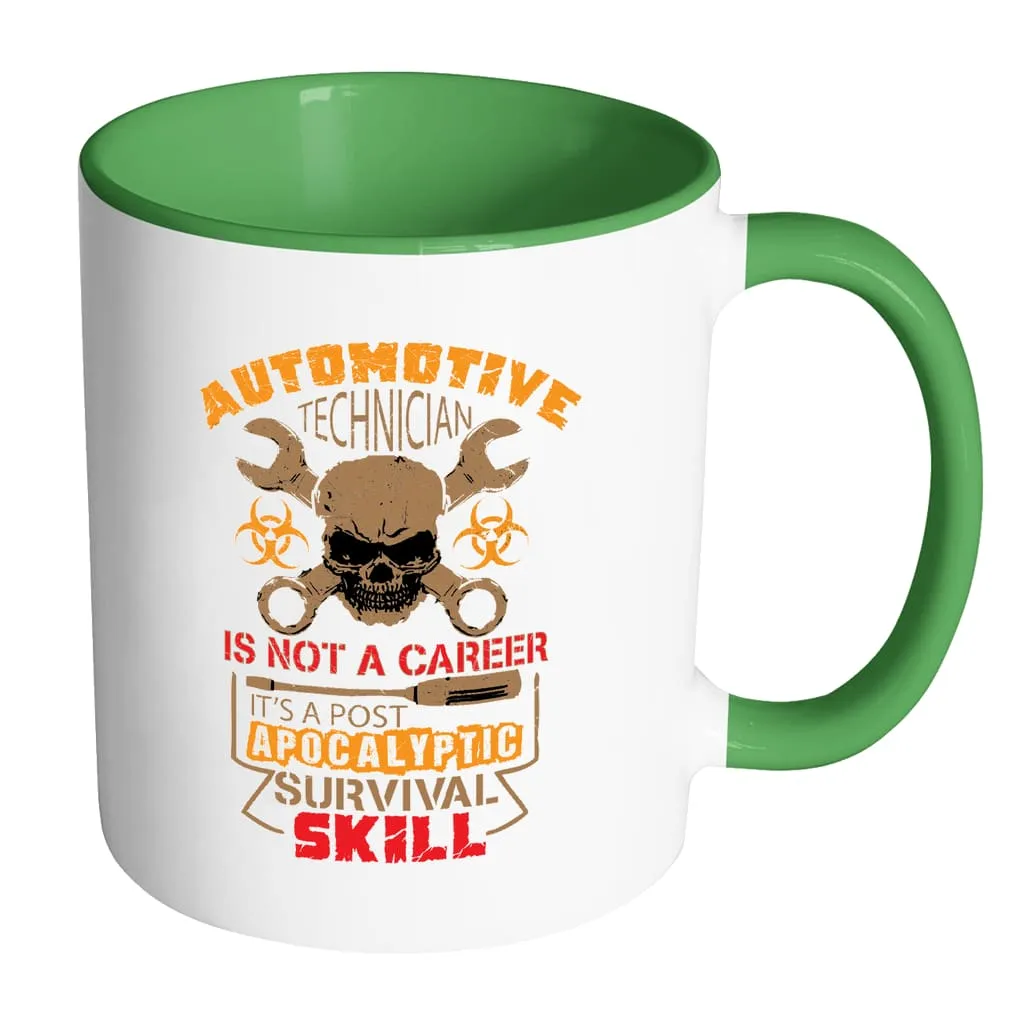 Auto Tech Mug A Post Apocalyptic Survival Skill White 11oz Accent Coffee Mugs