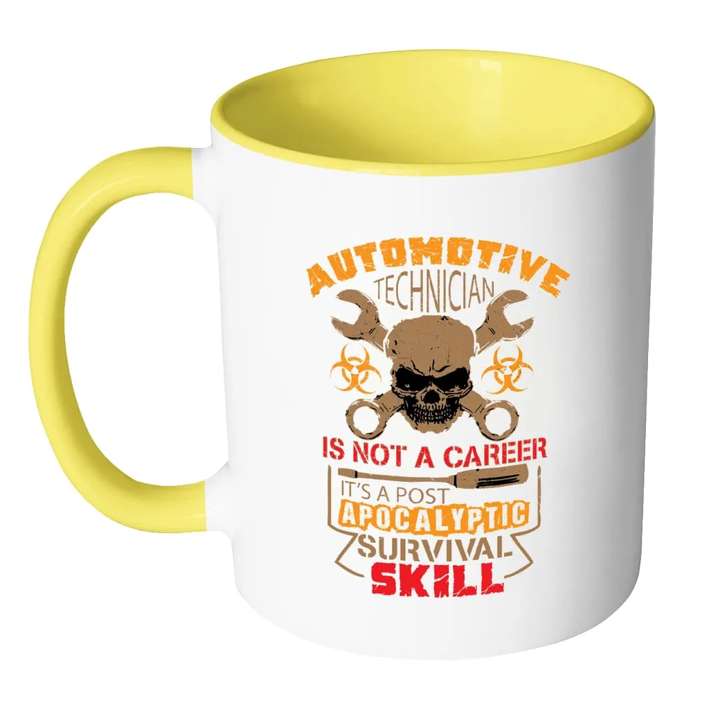 Auto Tech Mug A Post Apocalyptic Survival Skill White 11oz Accent Coffee Mugs