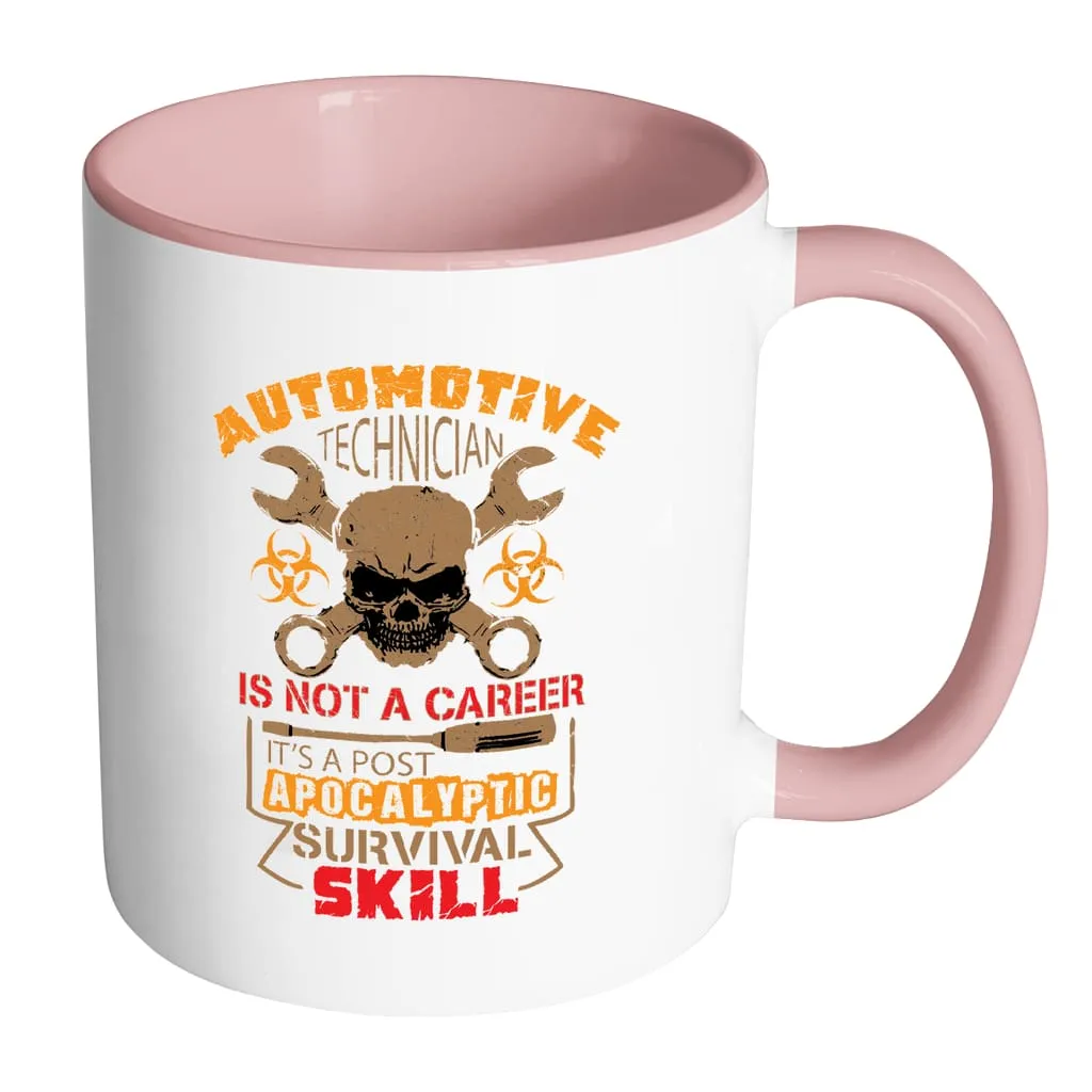 Auto Tech Mug A Post Apocalyptic Survival Skill White 11oz Accent Coffee Mugs