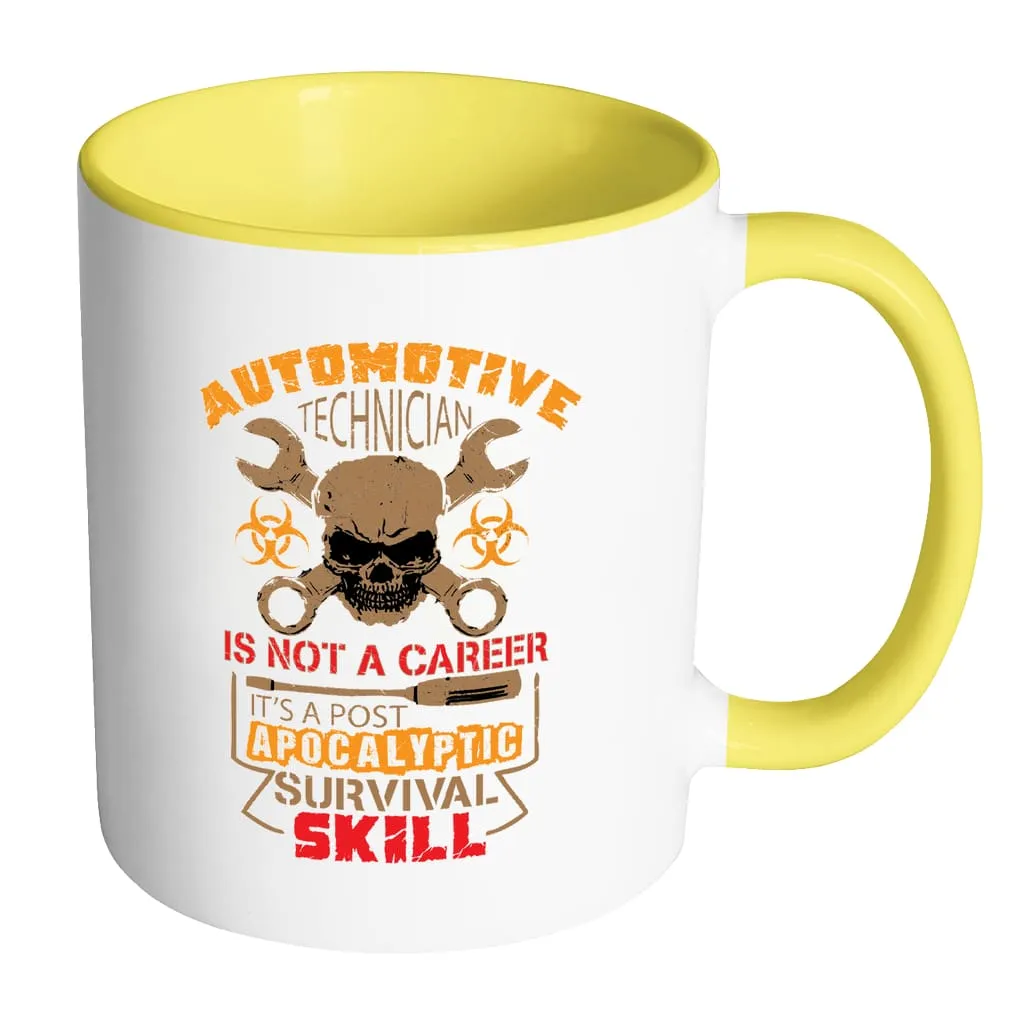 Auto Tech Mug A Post Apocalyptic Survival Skill White 11oz Accent Coffee Mugs