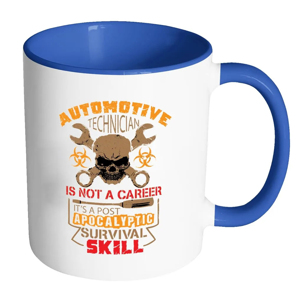 Auto Tech Mug A Post Apocalyptic Survival Skill White 11oz Accent Coffee Mugs