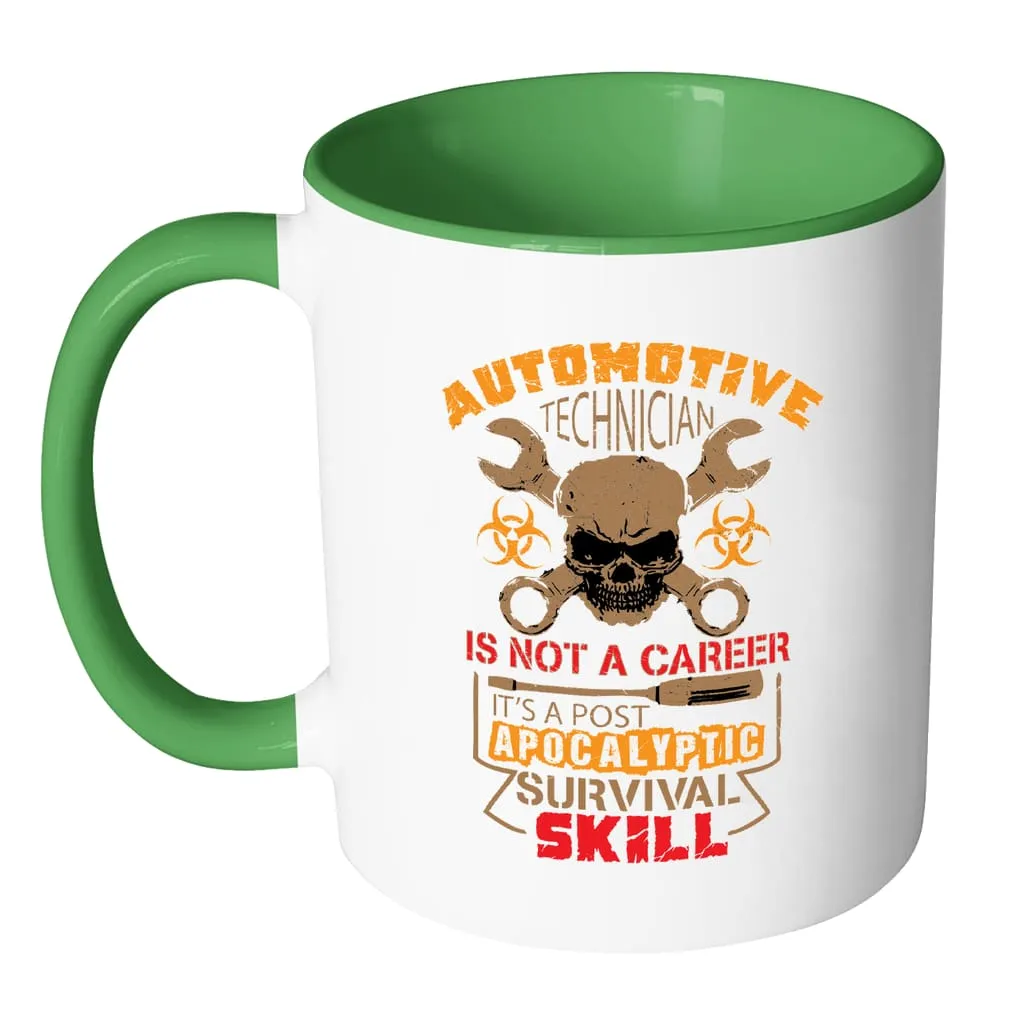 Auto Tech Mug A Post Apocalyptic Survival Skill White 11oz Accent Coffee Mugs