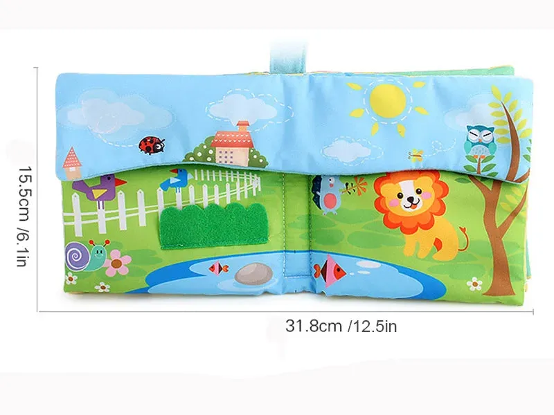 Baby Toys Kids Early Development Cloth Book Learning Education Unfolding Activity Books Rattle Animal Stroller Hanging Cube Toy