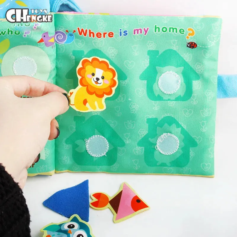 Baby Toys Kids Early Development Cloth Book Learning Education Unfolding Activity Books Rattle Animal Stroller Hanging Cube Toy