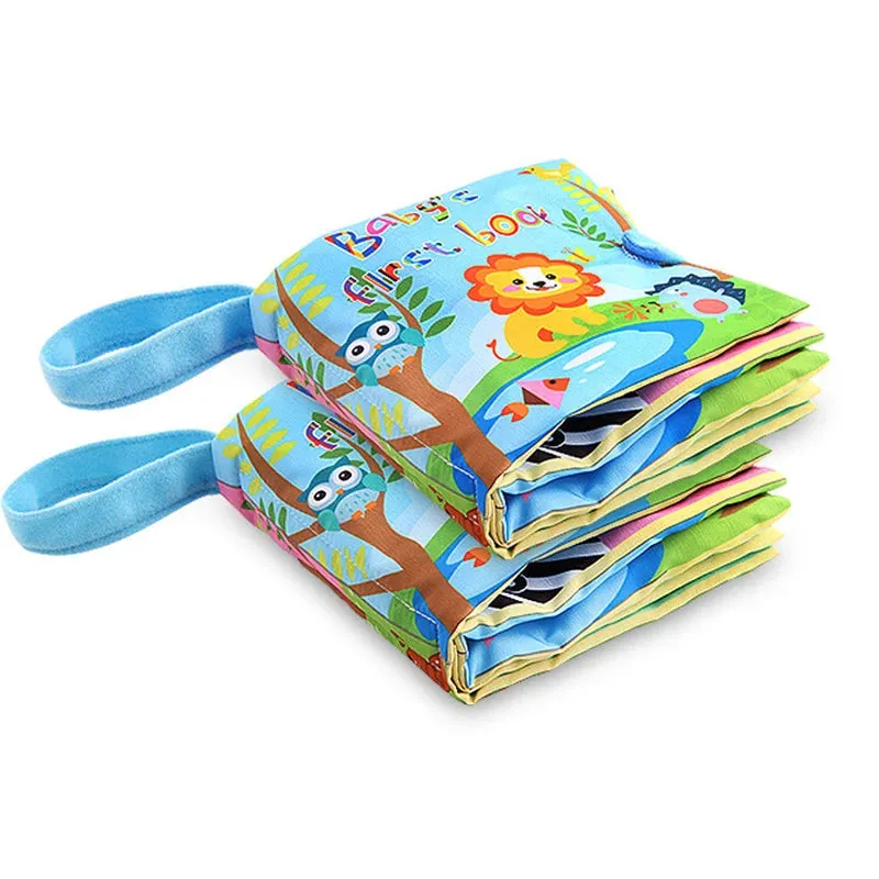 Baby Toys Kids Early Development Cloth Book Learning Education Unfolding Activity Books Rattle Animal Stroller Hanging Cube Toy