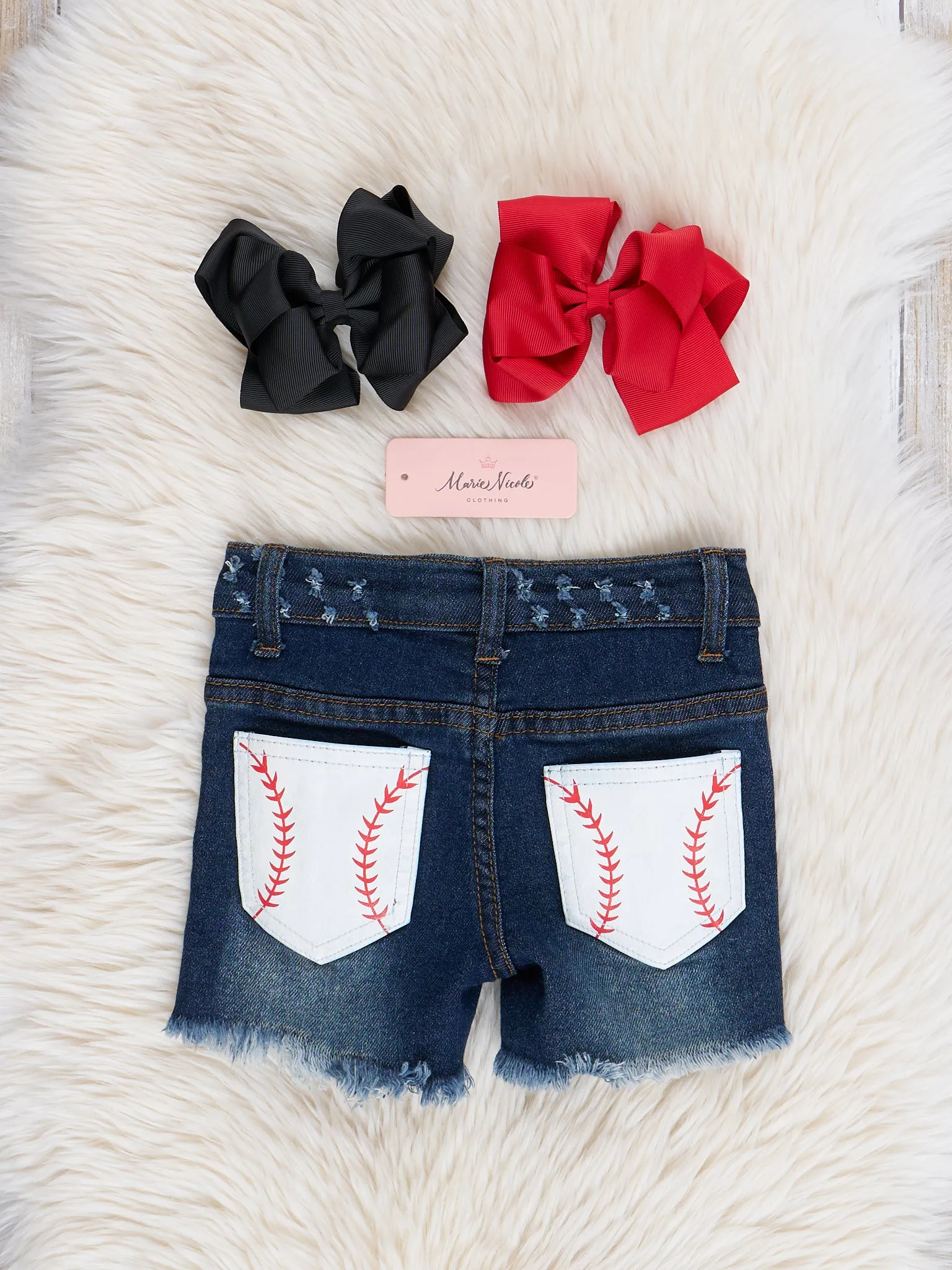 Baseball Season Denim Shorts Outfit