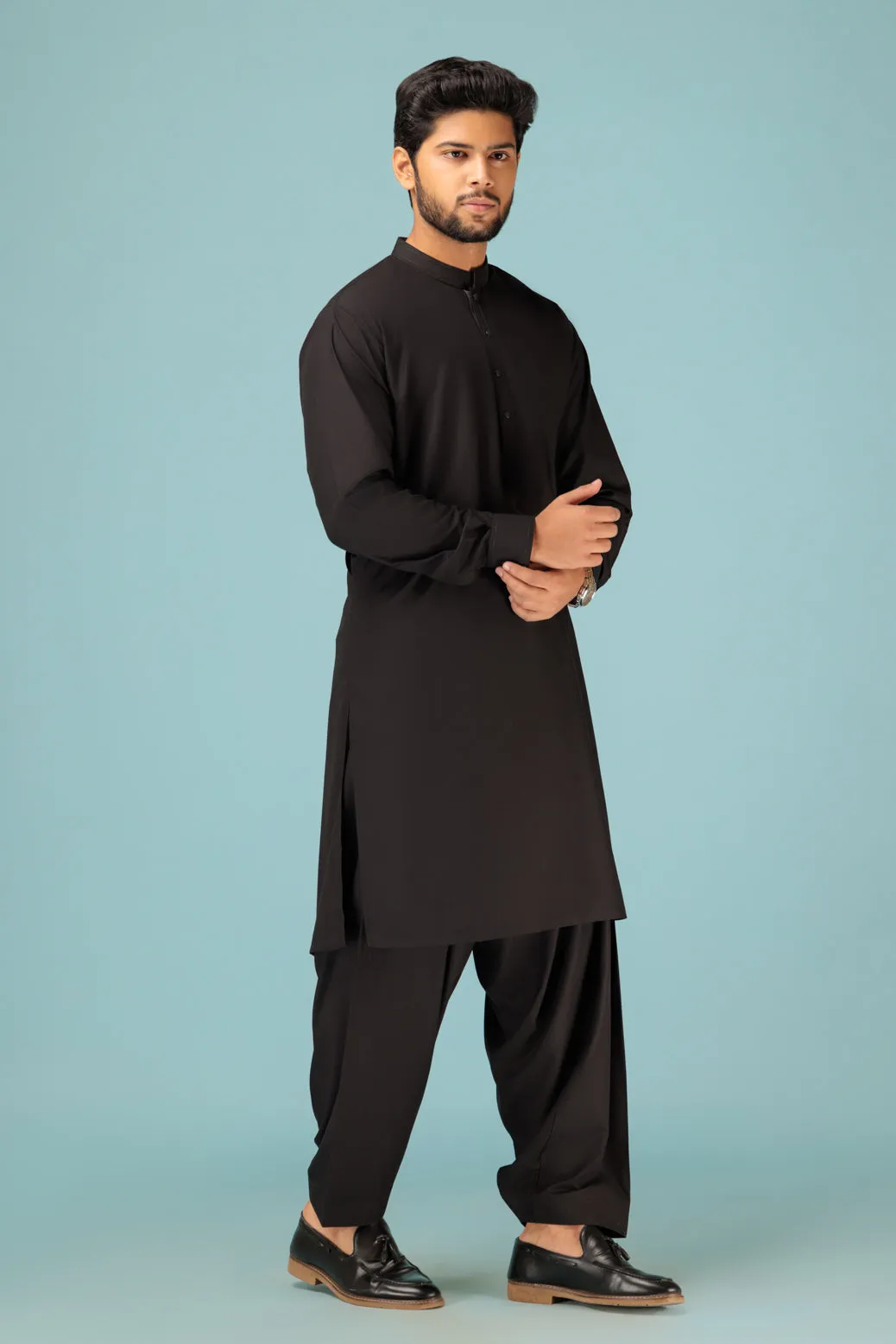 BLACK-BLENDED-SHALWAR SUIT - (GSBB23-027)