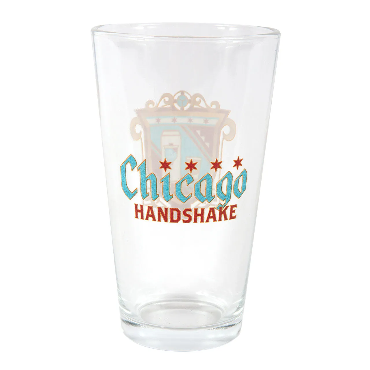 Chicago Handshake Pint Glass