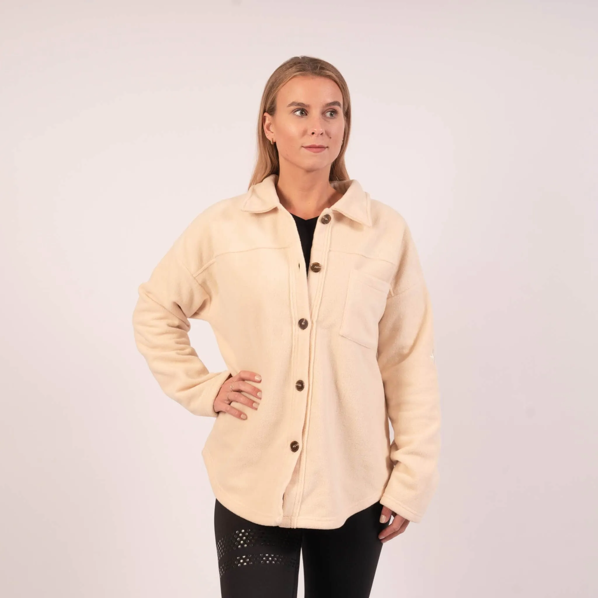 Cream Fleece Shacket