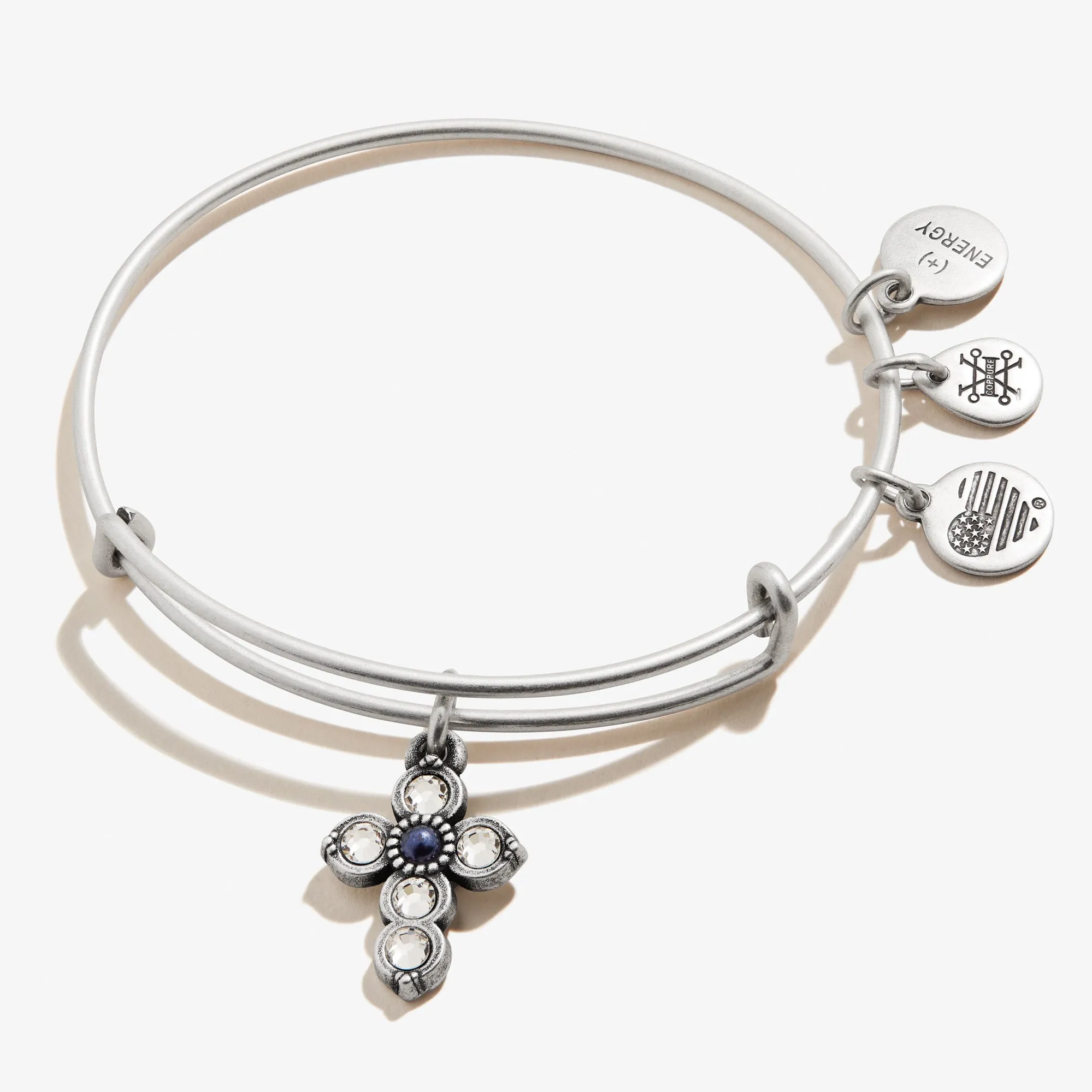 Cross Charm Bangle, Pearl Infusion