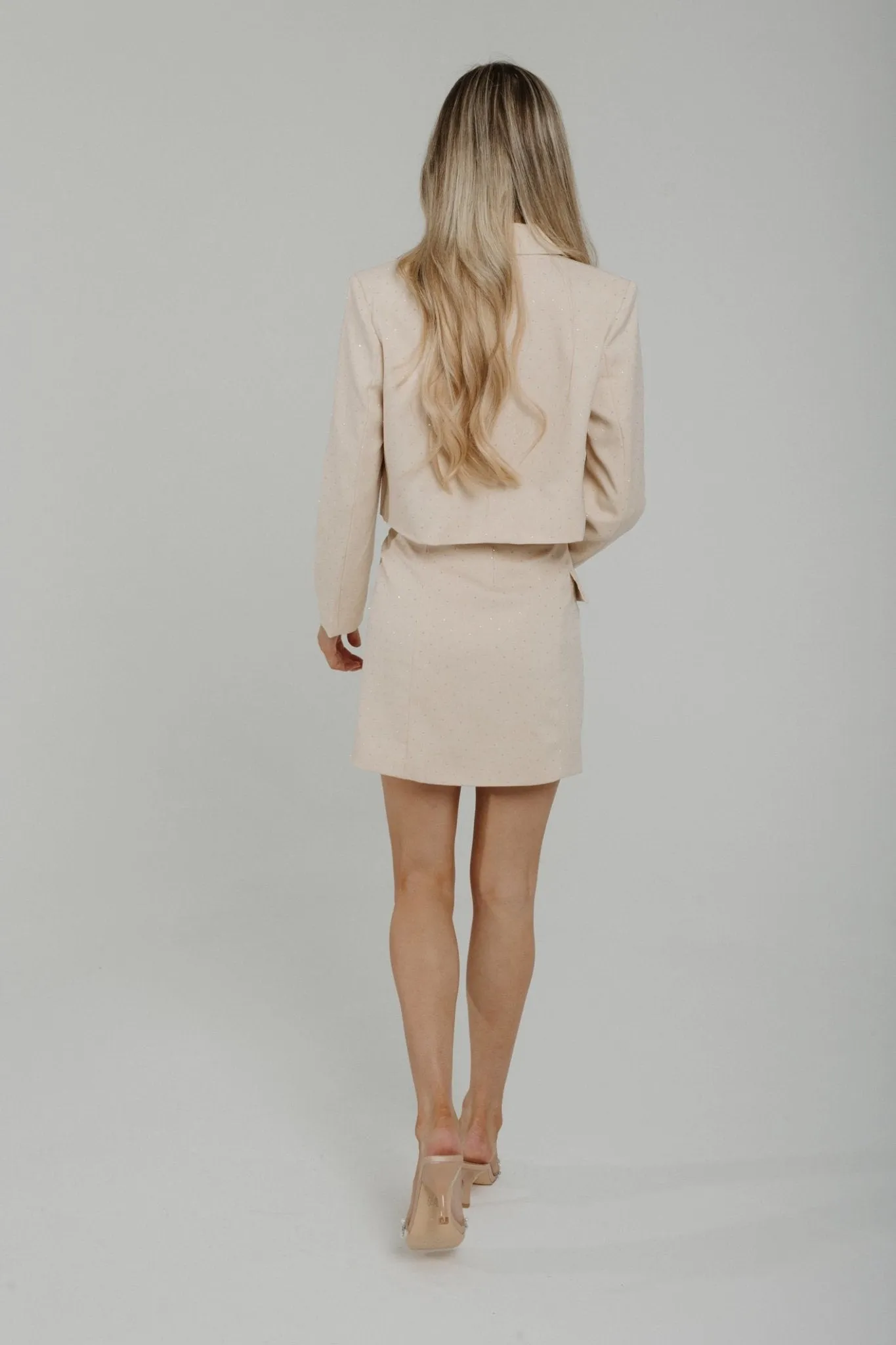 Daisy Cropped Blazer In Neutral