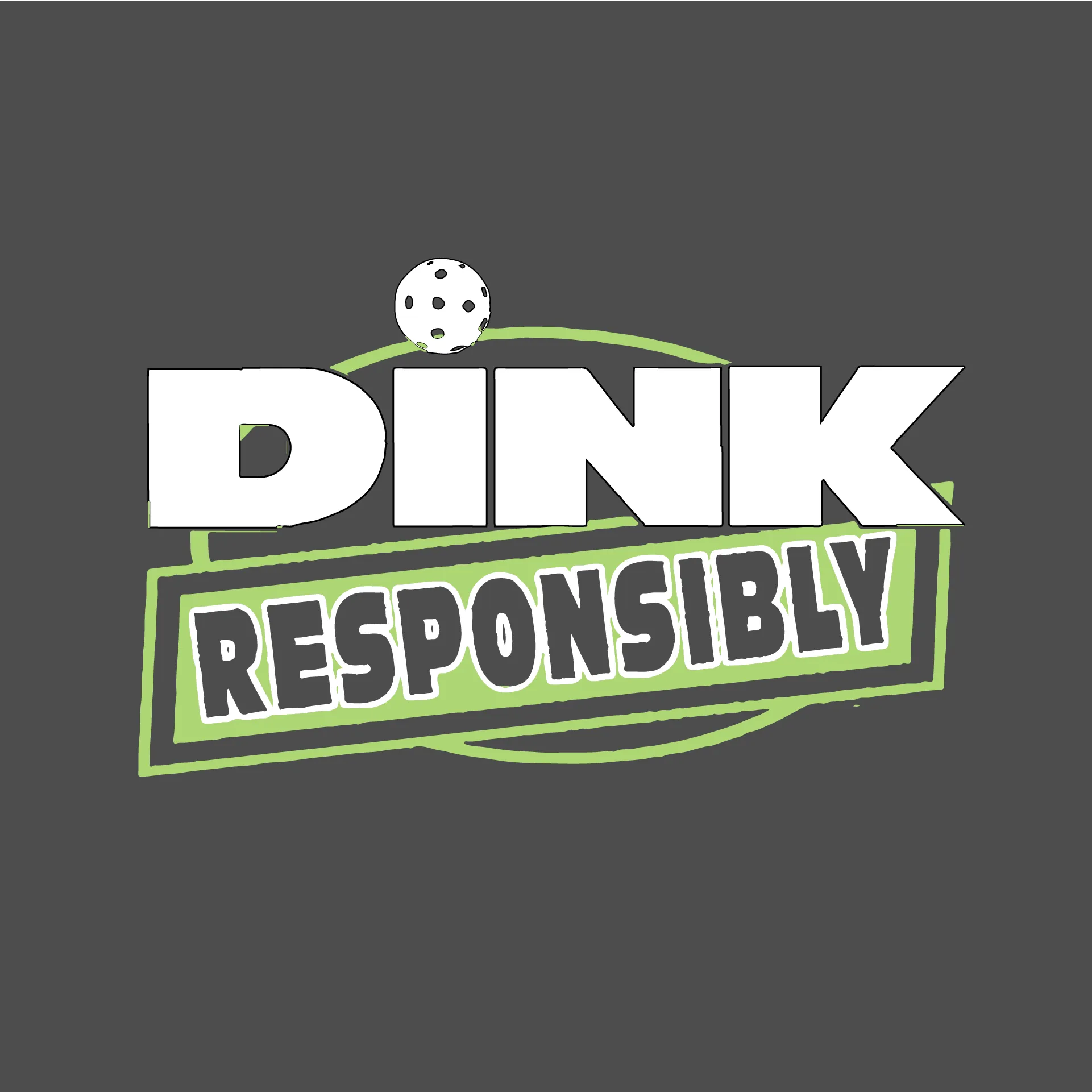 Dink Responsibly Pickleball | Youth Short Sleeve Athletic Shirt | 100% Polyester