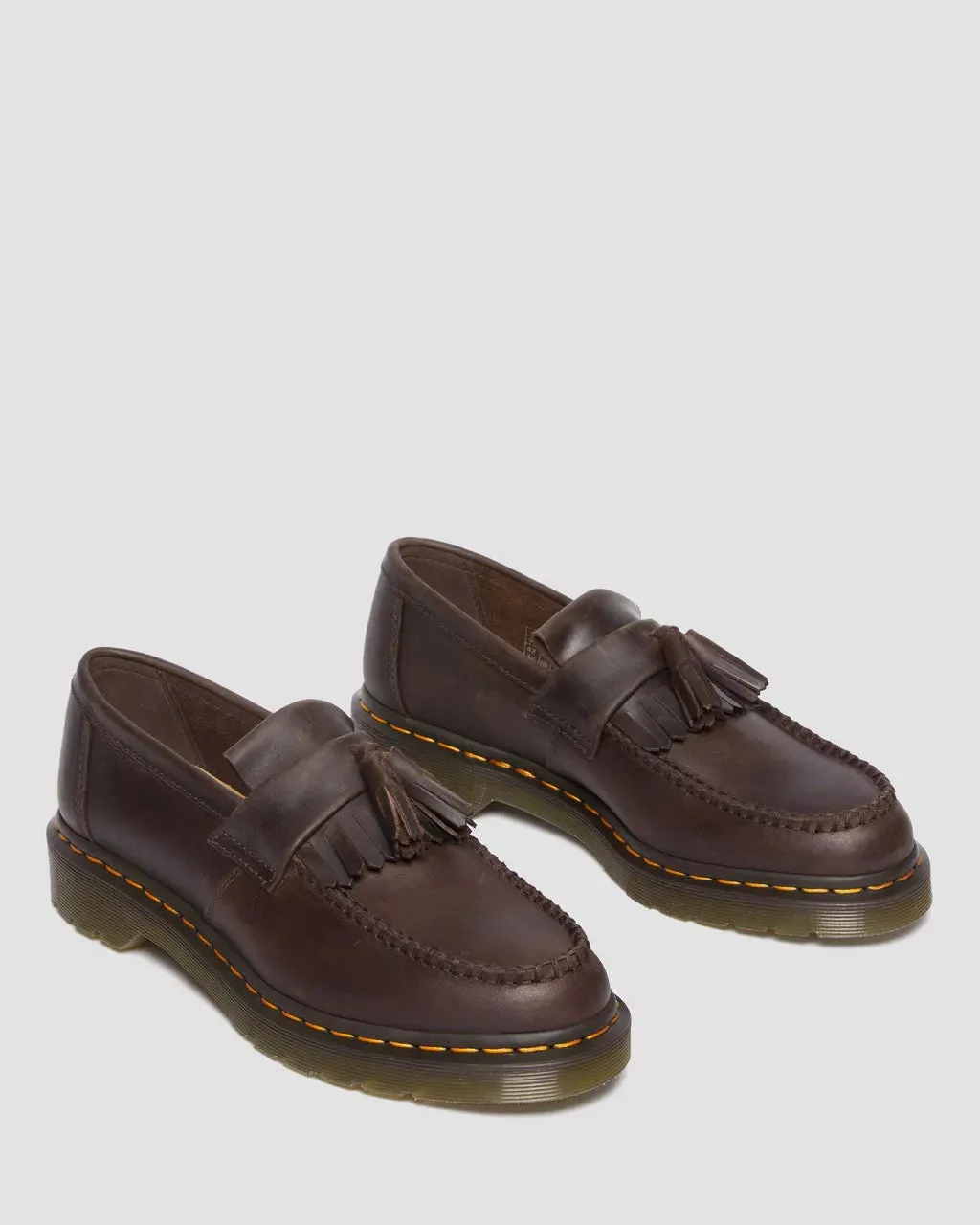 Doc Martens UNISEX ADRIAN CRAZY HORSE LEATHER TASSEL LOAFERS (DARK BROWN CRAZY HORSE)