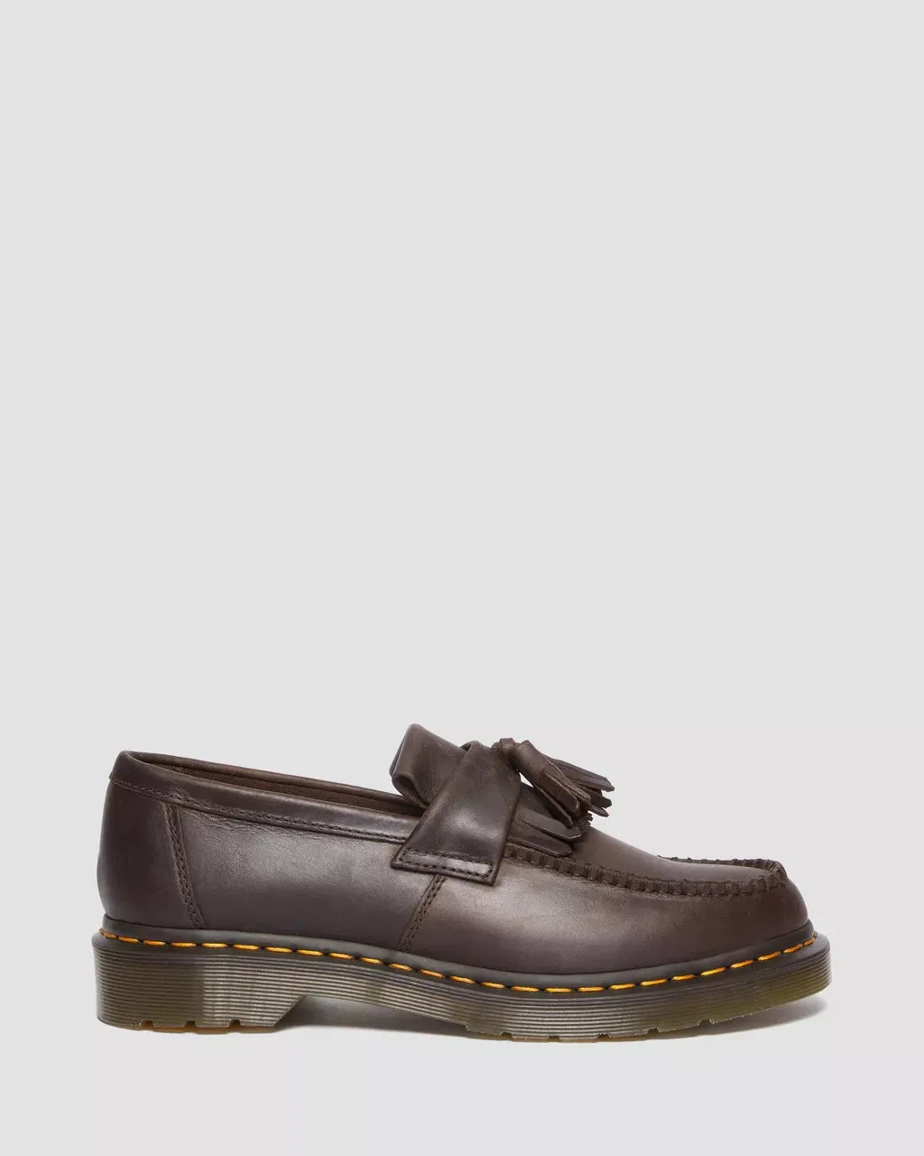 Doc Martens UNISEX ADRIAN CRAZY HORSE LEATHER TASSEL LOAFERS (DARK BROWN CRAZY HORSE)