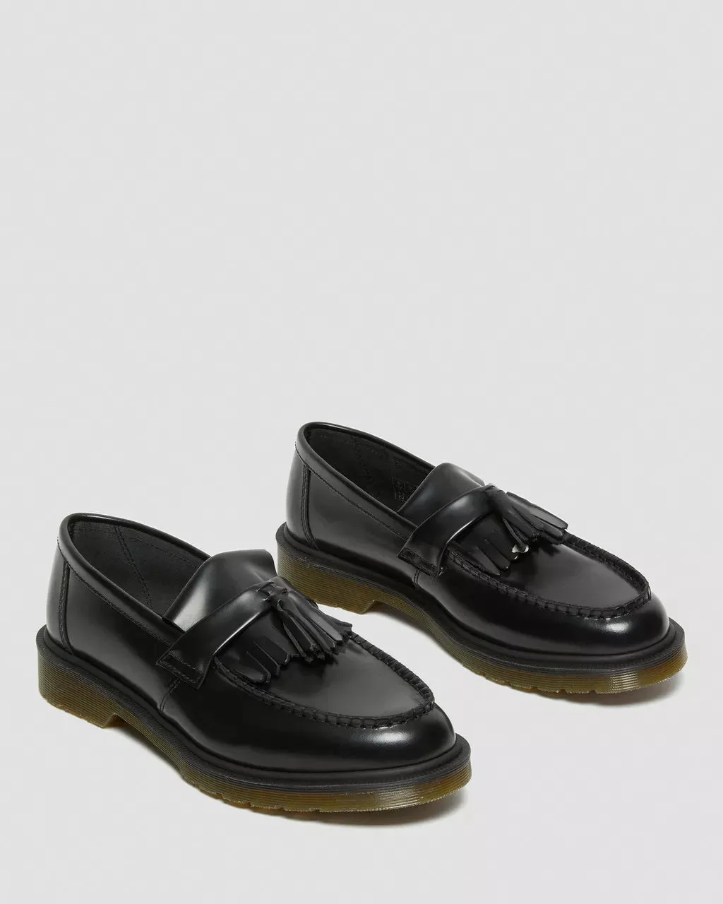 Doc Martens UNISEX ADRIAN SMOOTH LEATHER TASSEL LOAFERS (BLACK POLISHED SMOOTH)