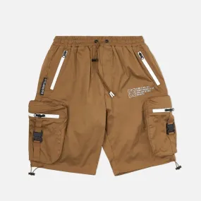 Eight & Nine Combat Nylon Brown Shorts