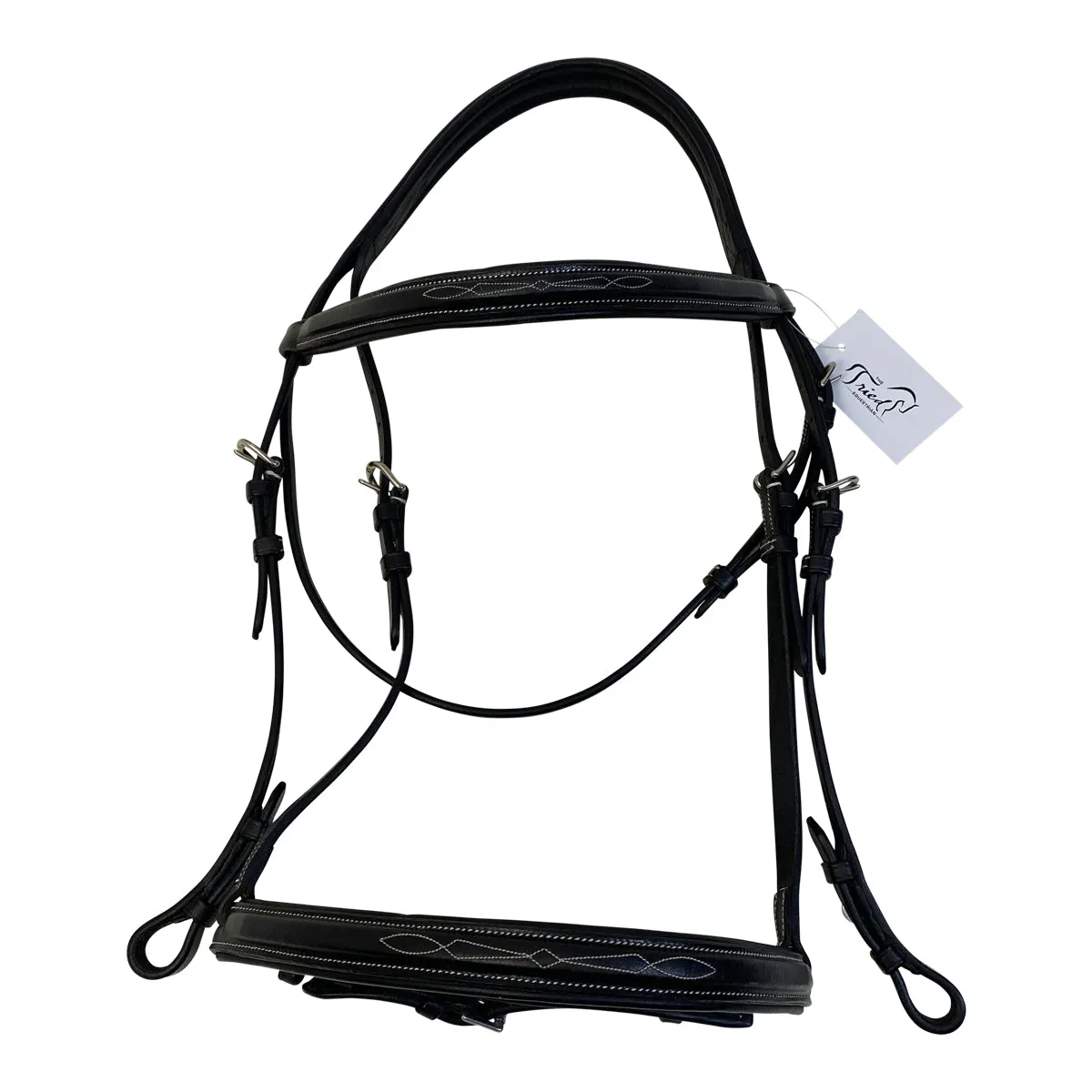 Fancy Square Raised Bridle in Black - Full