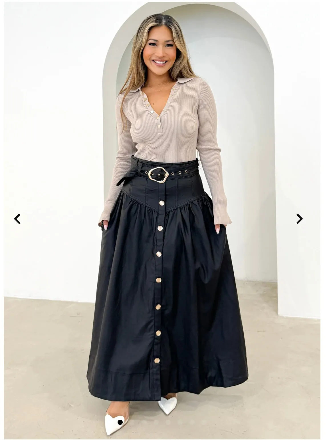 Faux Maxi Skirt