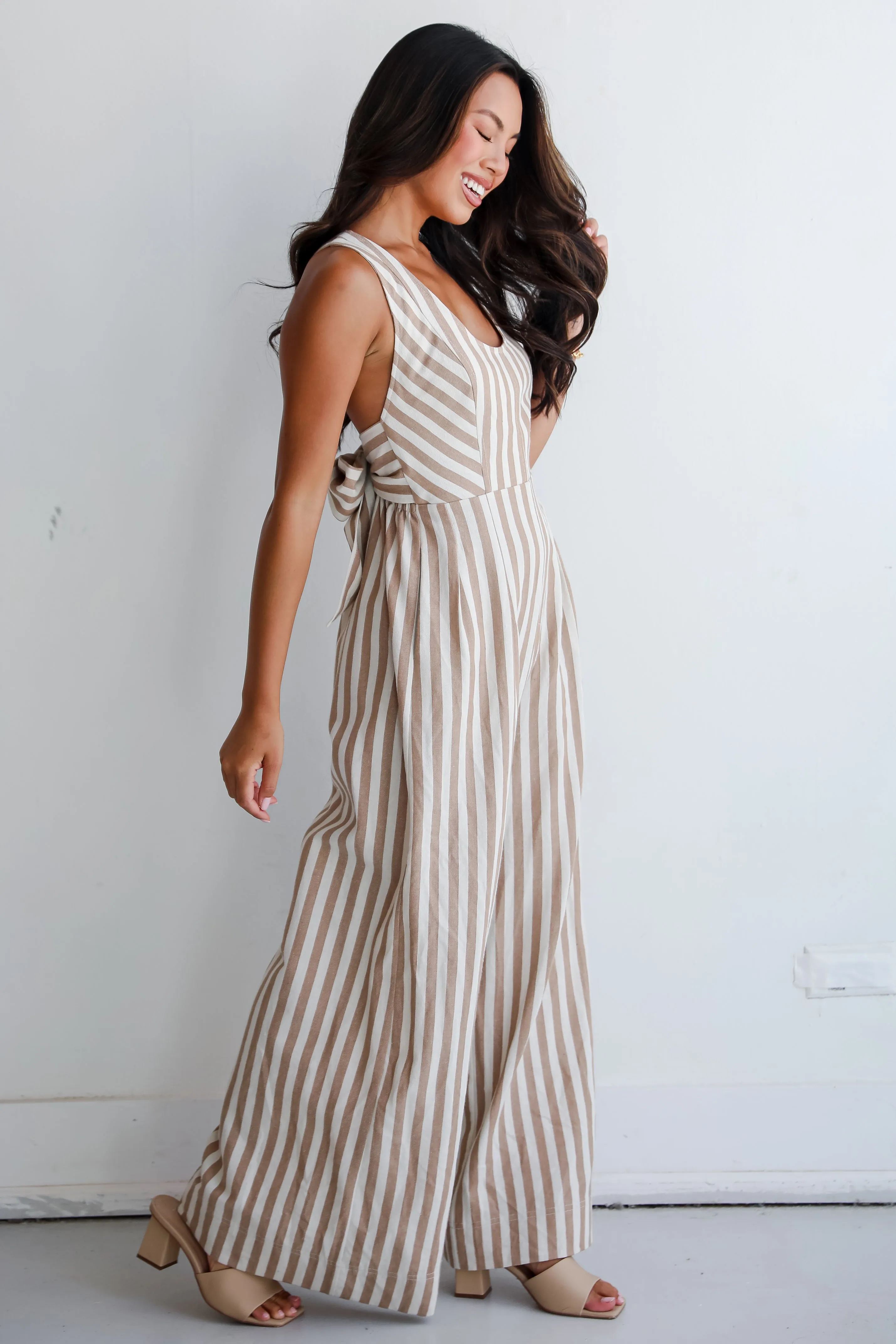 FINAL SALE - Adorable Chicness Striped Jumpsuit