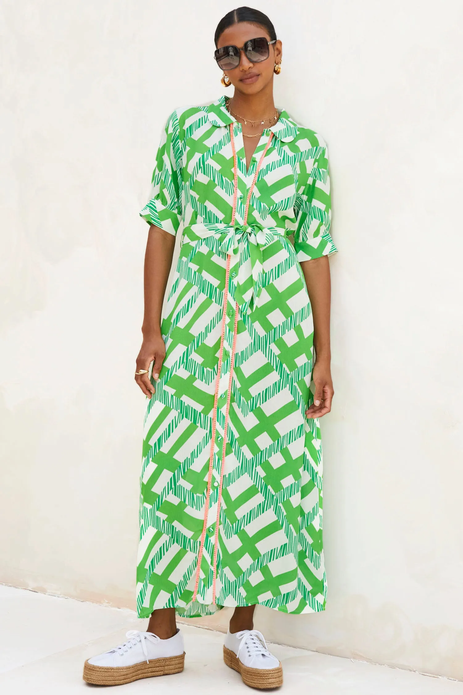 Green Gloria Midi Dress