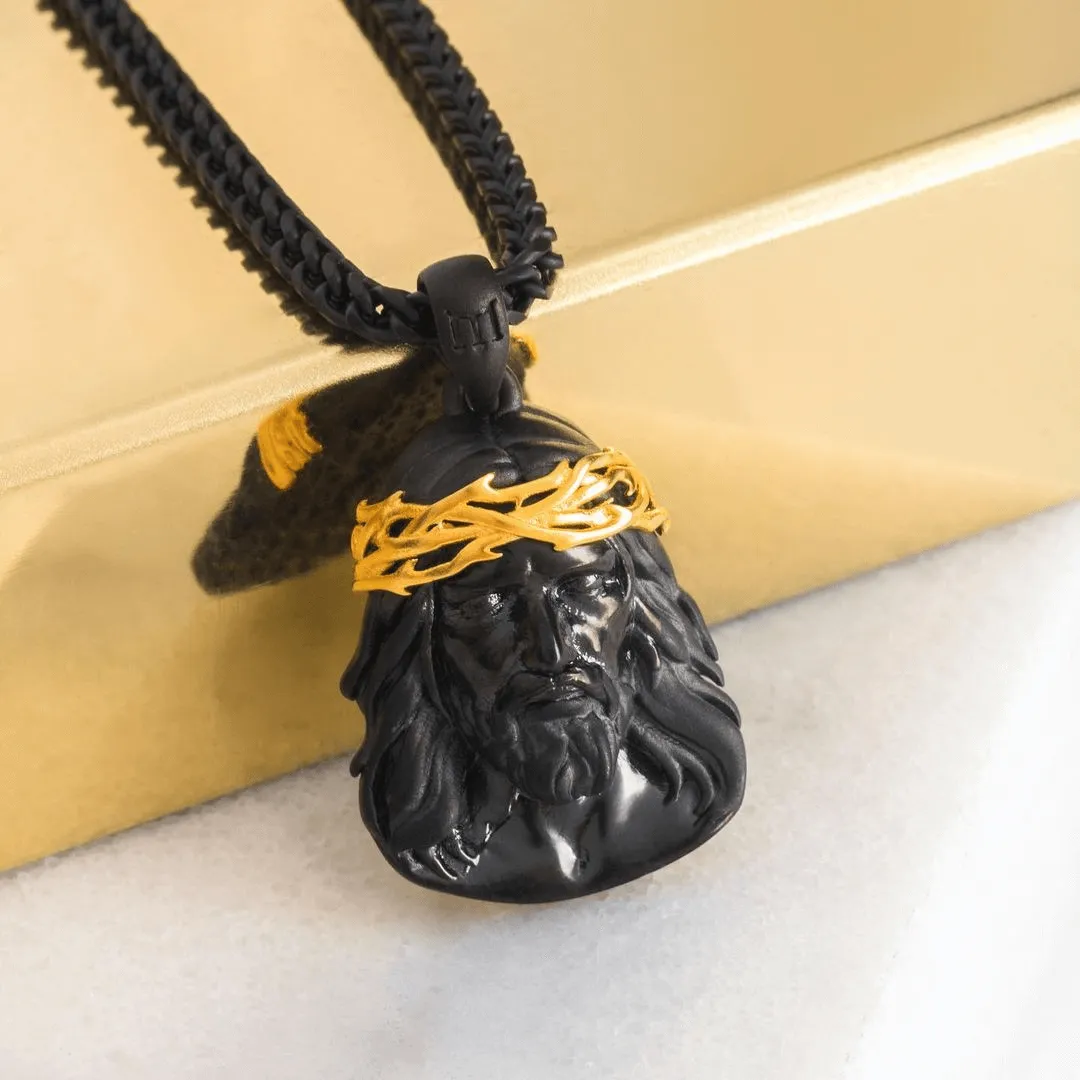 Jesus Pendant - Black