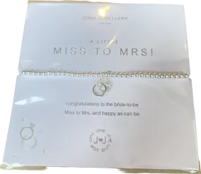 Joma Jewellery Silver A Little 'Miss To Mrs!' Bracelet One Size