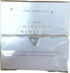 Joma Jewellery Silver A Little 'twinkling Twenty One' Bracelet One Size