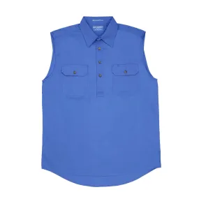 Just Country Mens Sleeveless Half Button Workshirts