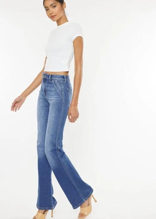 Kan Can Holly High Rise Slim Flare Jeans