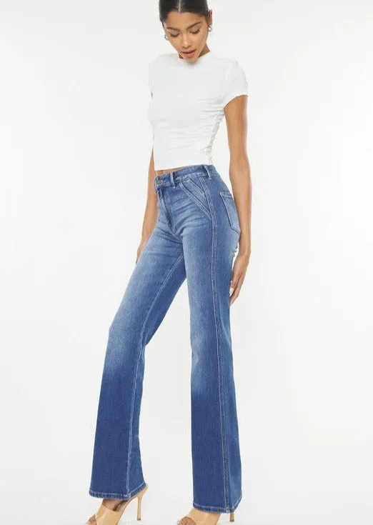 Kan Can Holly High Rise Slim Flare Jeans