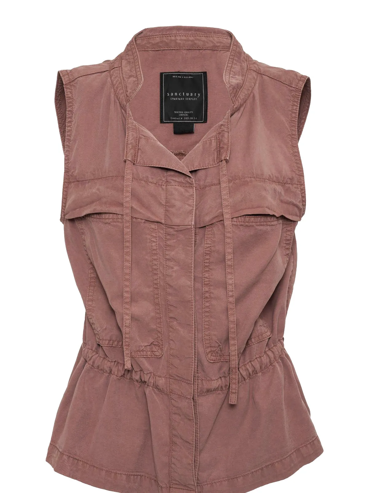 Leah Surplus Vest Washed Clay