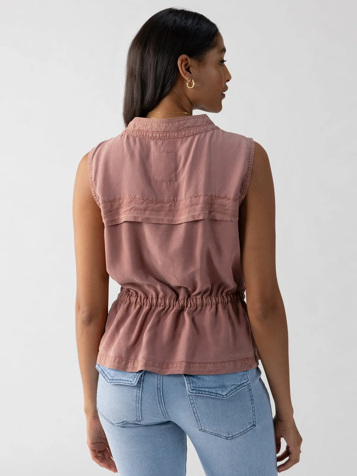 Leah Surplus Vest Washed Clay