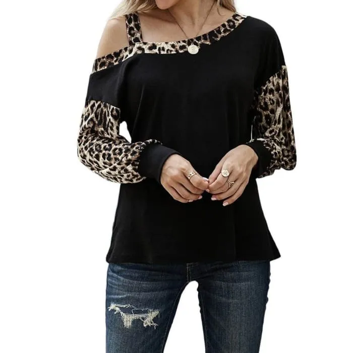 Leopard One Shoulder Top