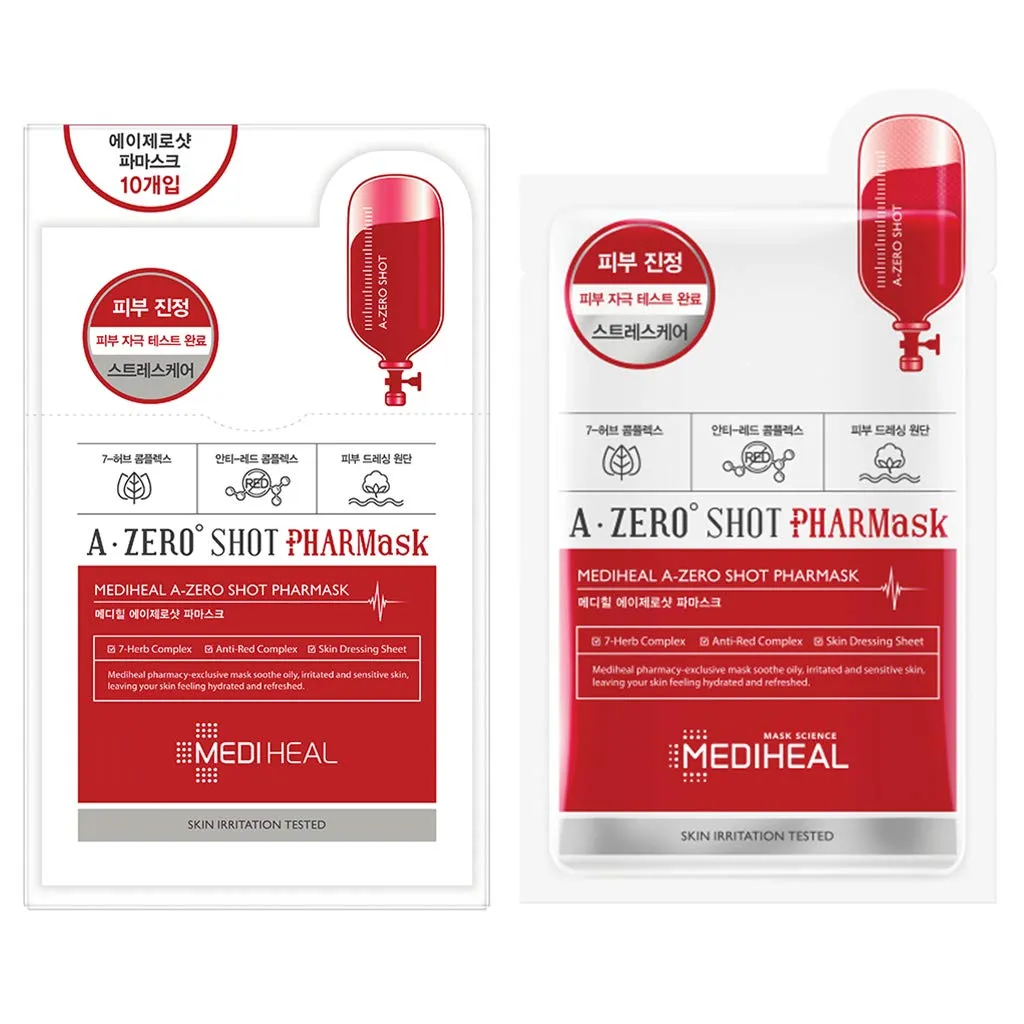 MEDIHEAL A-zero Shot PHAR Masks Acne Facial Sheets Oil-Moisture Balance