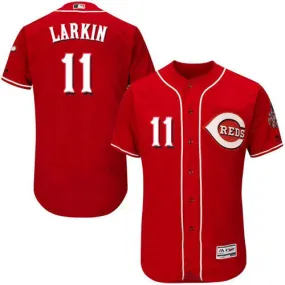 Men's Cincinnati Reds Barry Larkin Replica Alternate Jersey - Red