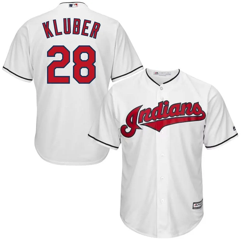 Men's Cleveland Indians Corey Kluber Replica Home Jersey - White