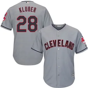 Men's Cleveland Indians Corey Kluber Replica Road Jersey - Gray