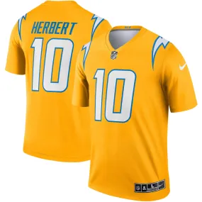 Men's Los Angeles Chargers Justin Herbert Inverted Legend Jersey Gold