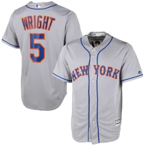 Men's New York Mets David Wright Replica Road Jersey - Gray