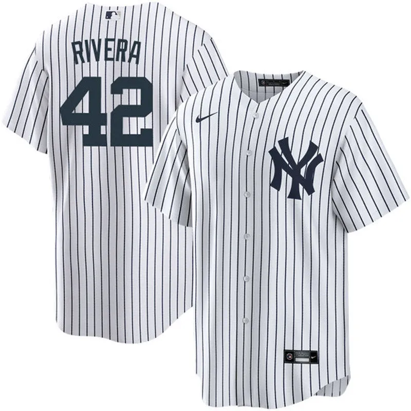 Men's New York Yankees Mariano Rivera Replica Player Name Home Jersey - White